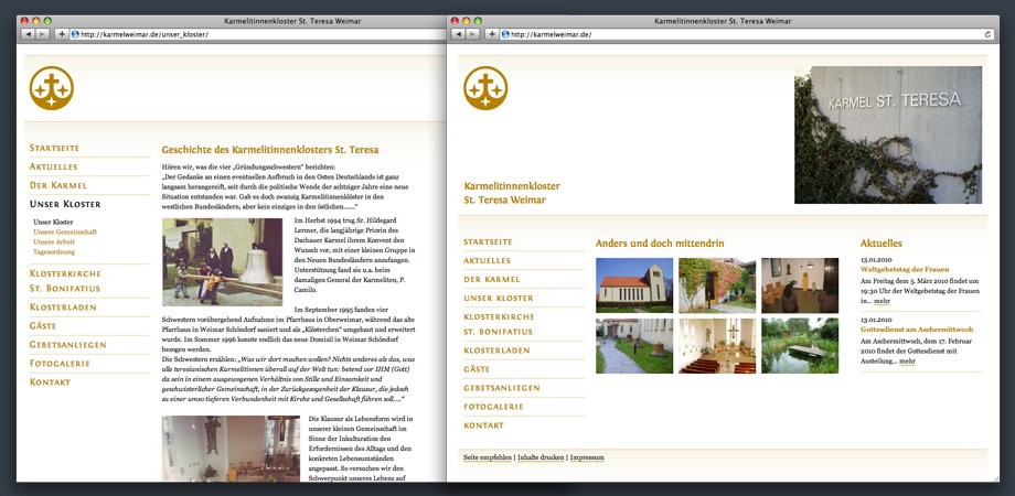Kloster Karmel – Website