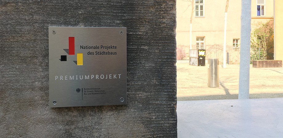 NPS-Plakette in Weimar · Goldwiege 2019