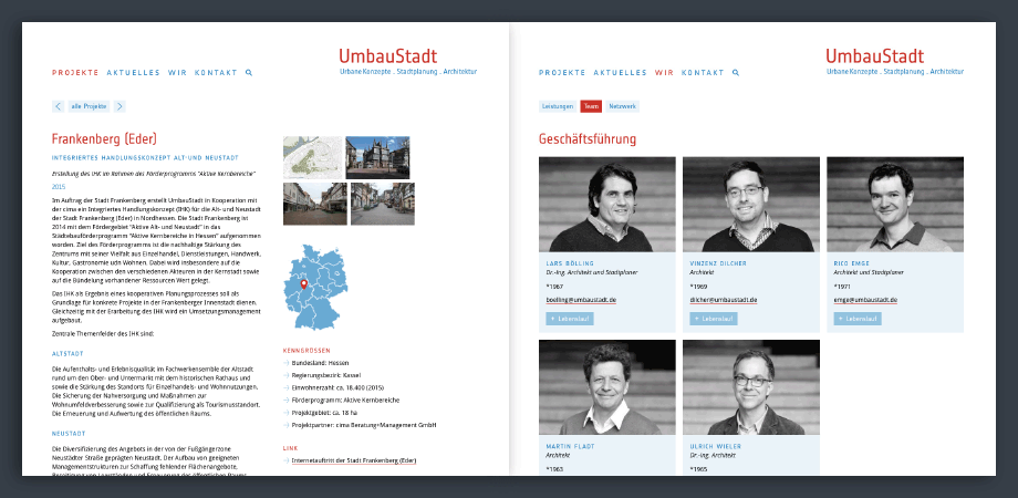 Umbaustadt Website 2015